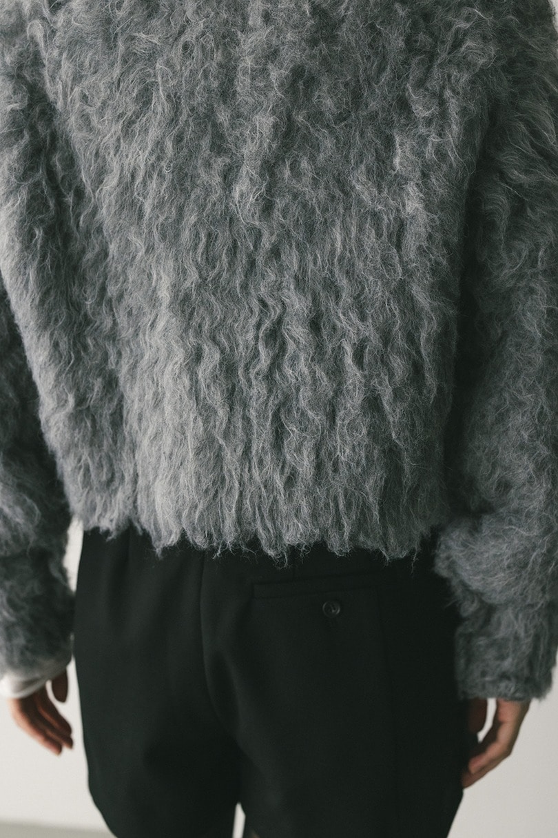 メランジシャギーショートニットカーデ 詳細画像 GRY 10