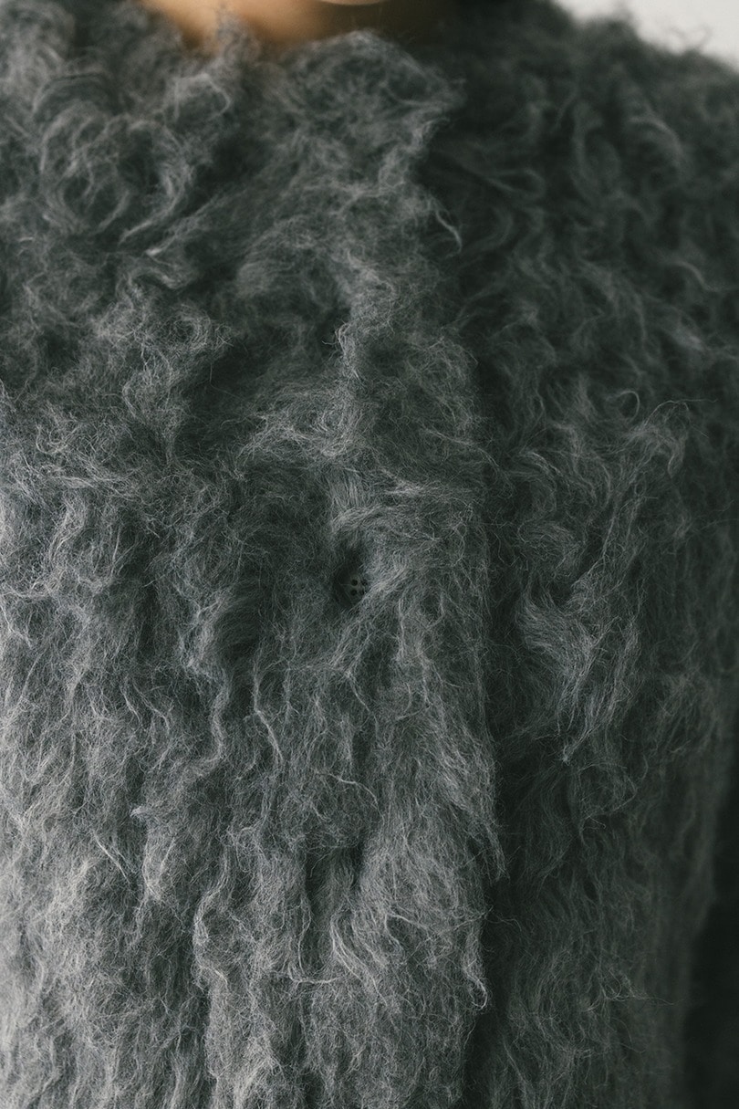 メランジシャギーショートニットカーデ 詳細画像 GRY 11