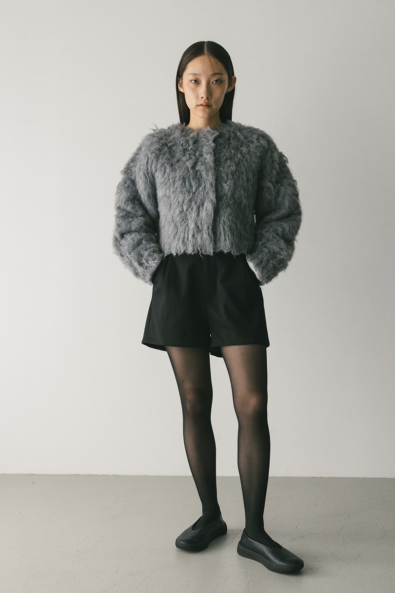 メランジシャギーショートニットカーデ 詳細画像 GRY 2