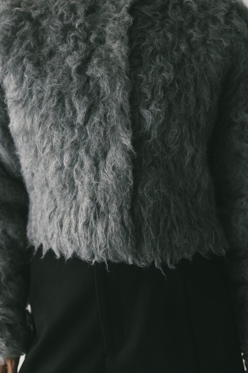 メランジシャギーショートニットカーデ 詳細画像 GRY 6