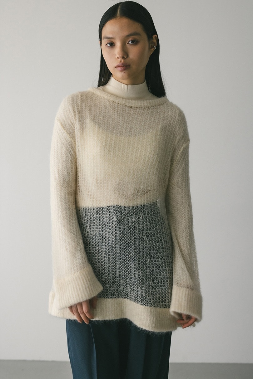 シュガーモヘアルーズニット