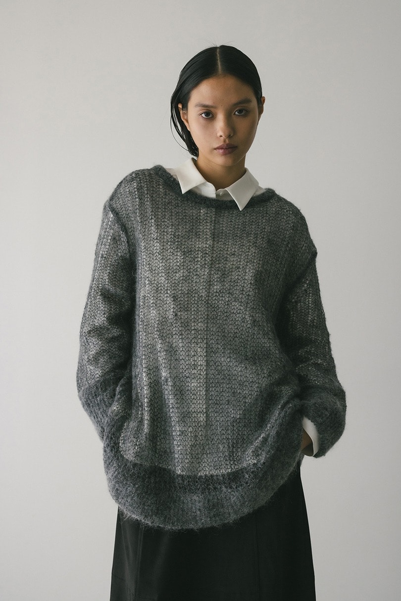 シュガーモヘアルーズニット 詳細画像 GRY 2