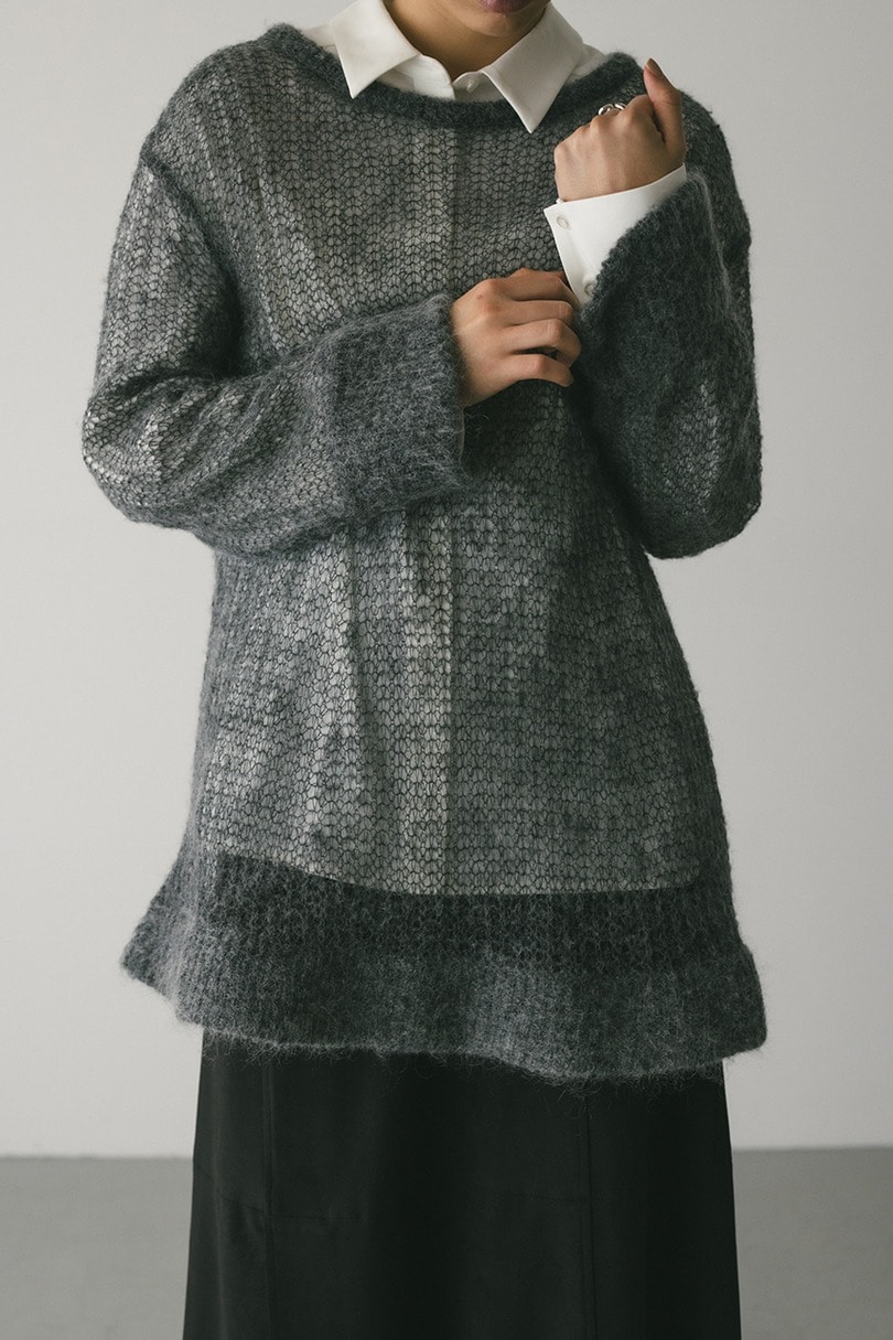 シュガーモヘアルーズニット 詳細画像 GRY 3
