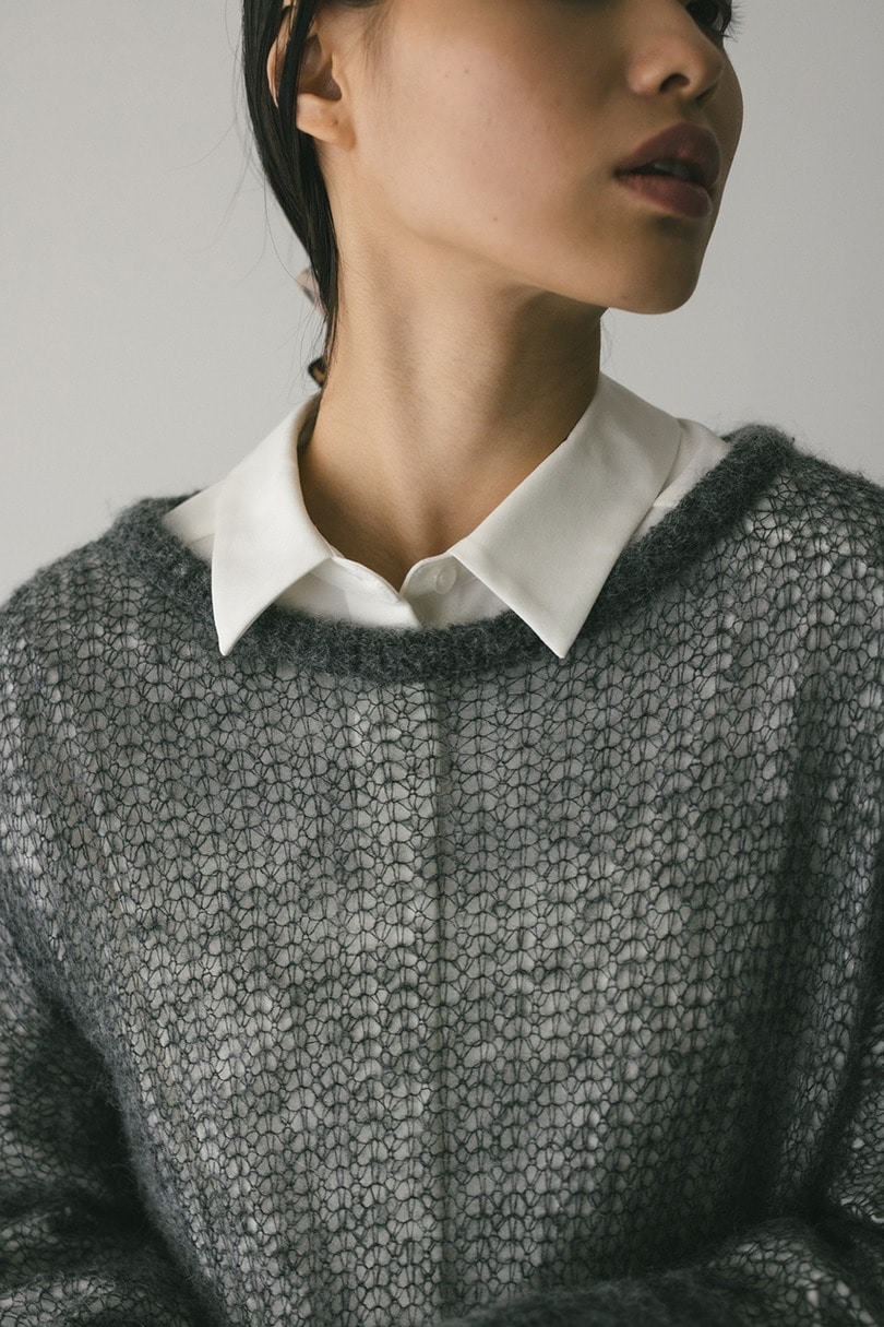 シュガーモヘアルーズニット 詳細画像 GRY 4