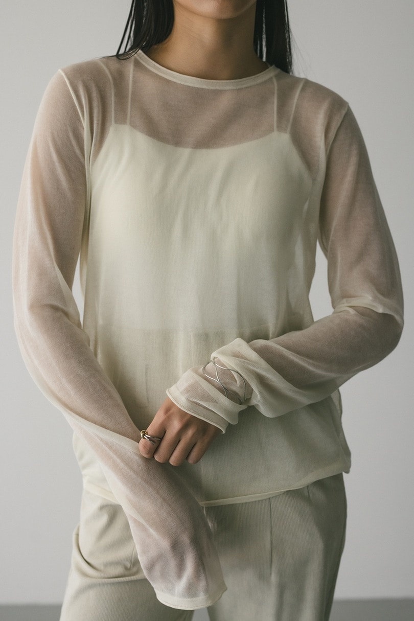 シアースキンニットトップ