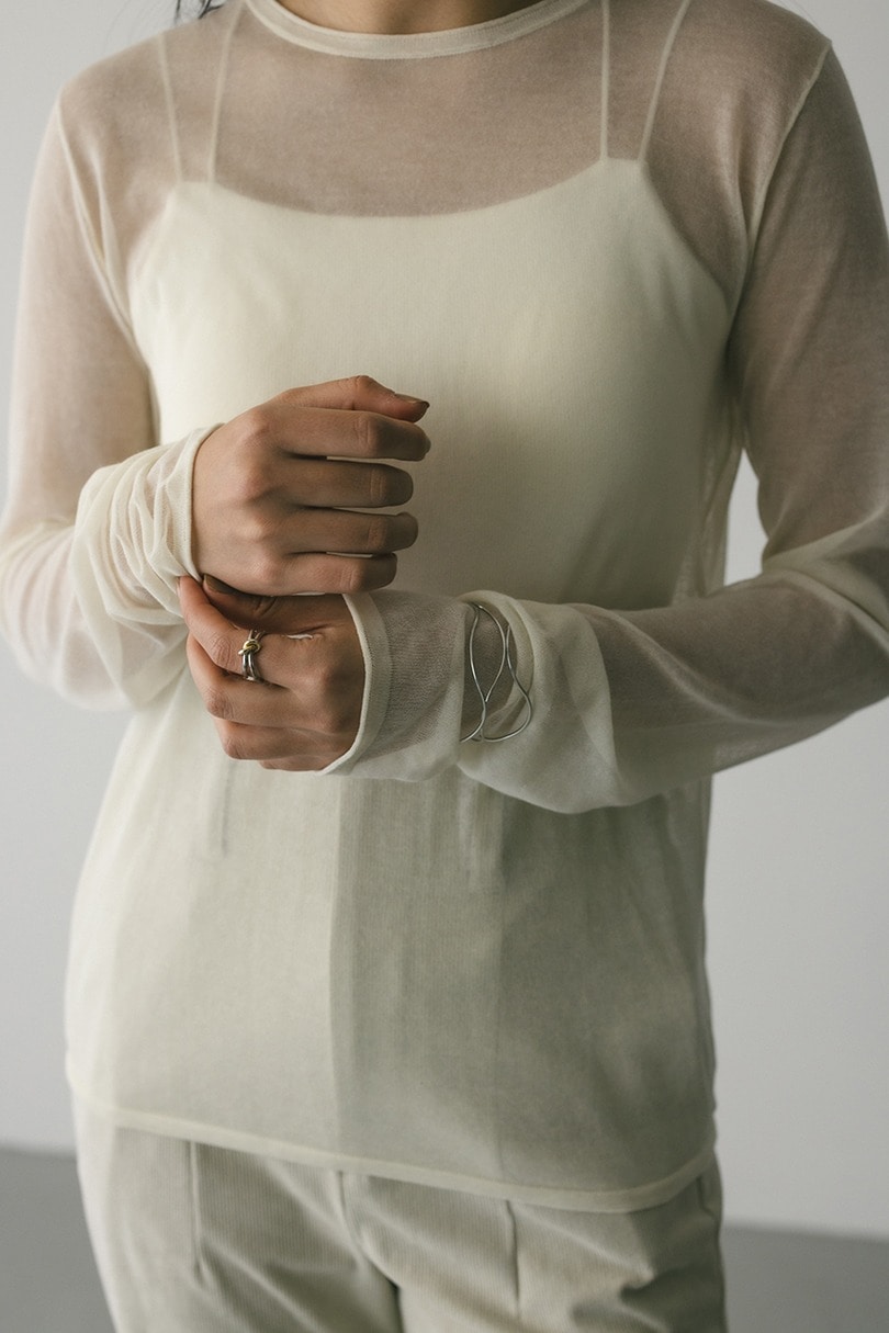 シアースキンニットトップ 詳細画像 IVOY 5