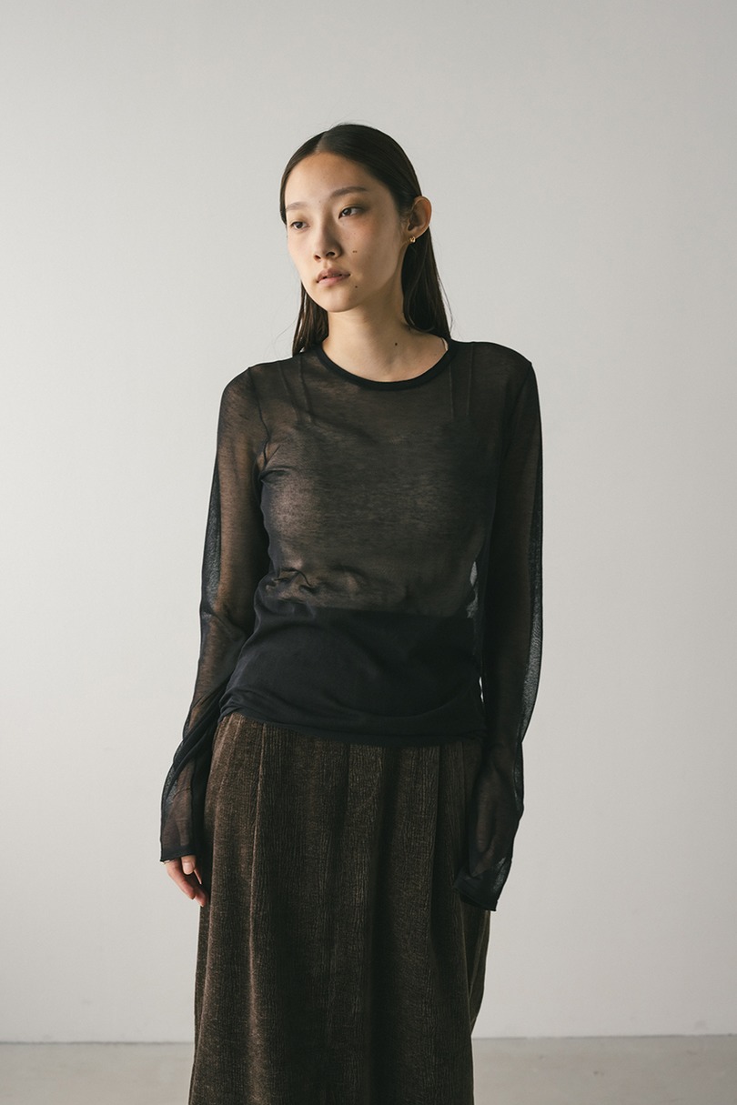 シアースキンニットトップ