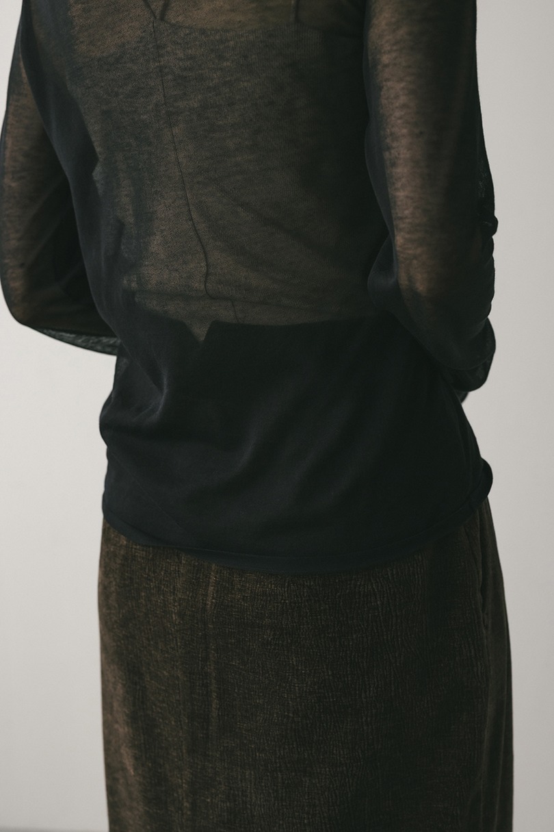 シアースキンニットトップ 詳細画像 BLK 10