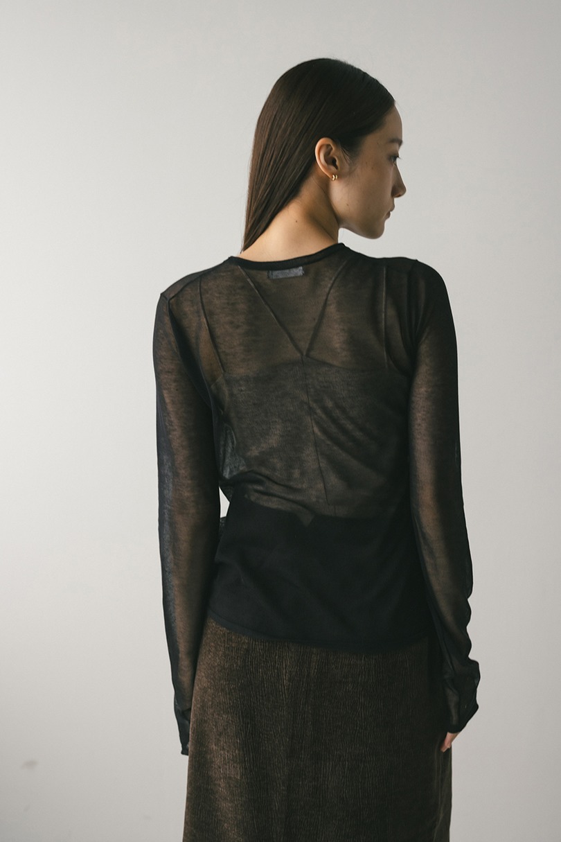 シアースキンニットトップ 詳細画像 BLK 7