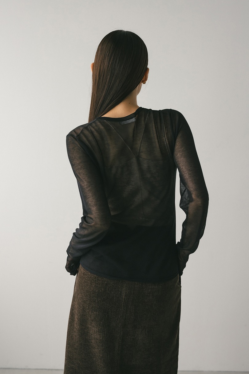 シアースキンニットトップ 詳細画像 BLK 8