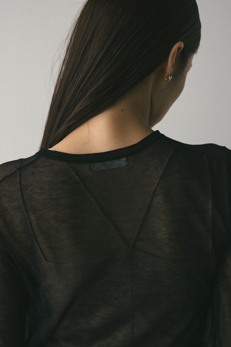 シアースキンニットトップ 詳細画像 BLK 9