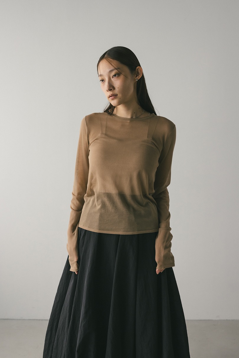 シアースキンニットトップ 詳細画像 BEG 4