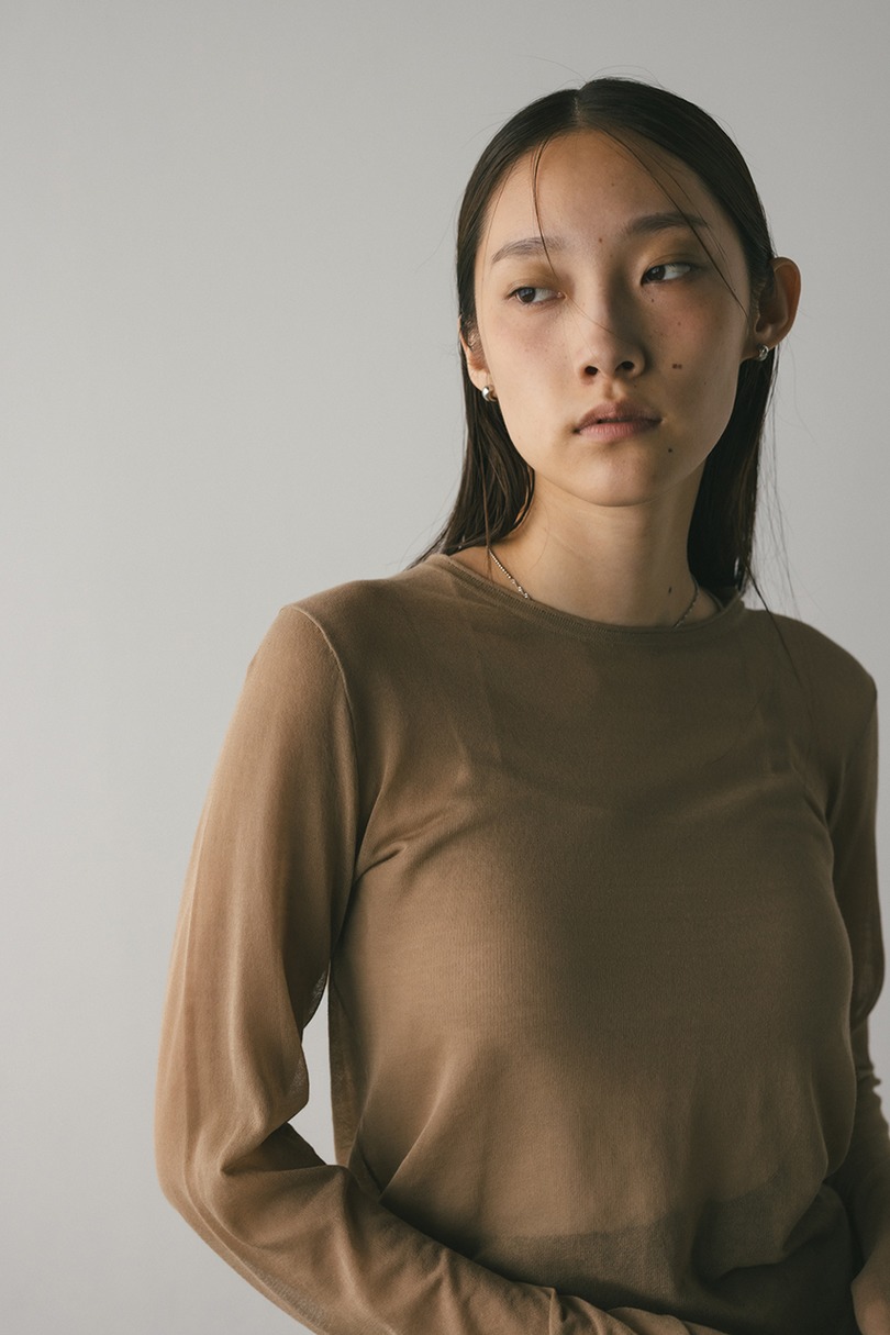 シアースキンニットトップ 詳細画像 BEG 6