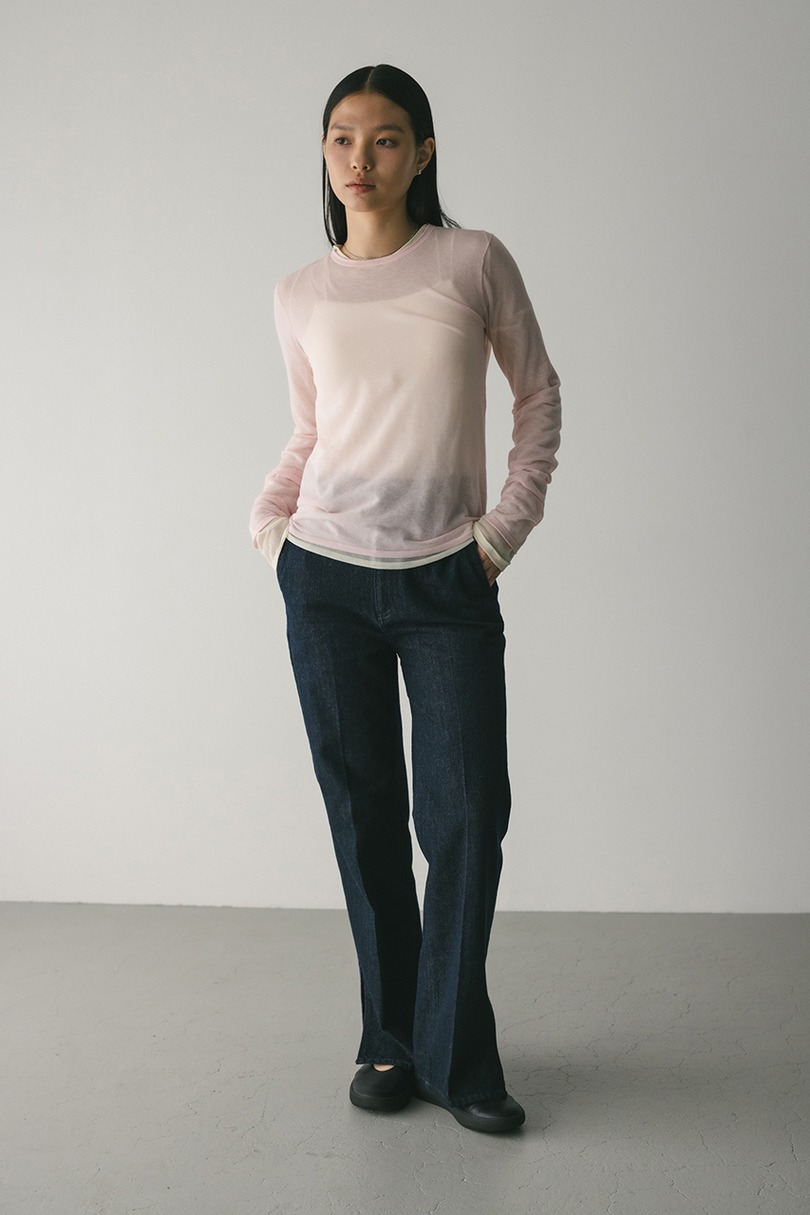 シアースキンニットトップ 詳細画像 PNK 2