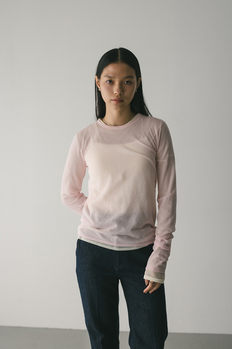 シアースキンニットトップ 詳細画像 PNK 3