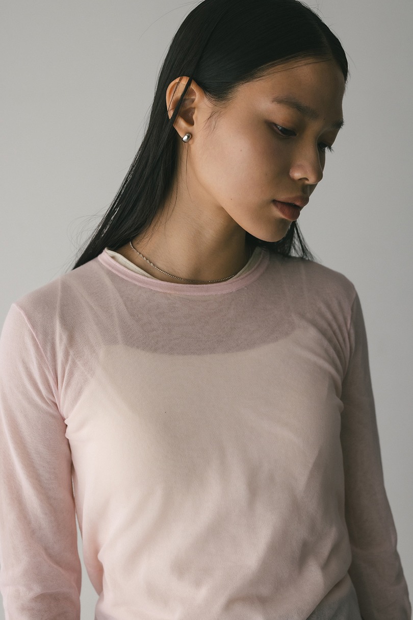 シアースキンニットトップ 詳細画像 PNK 5