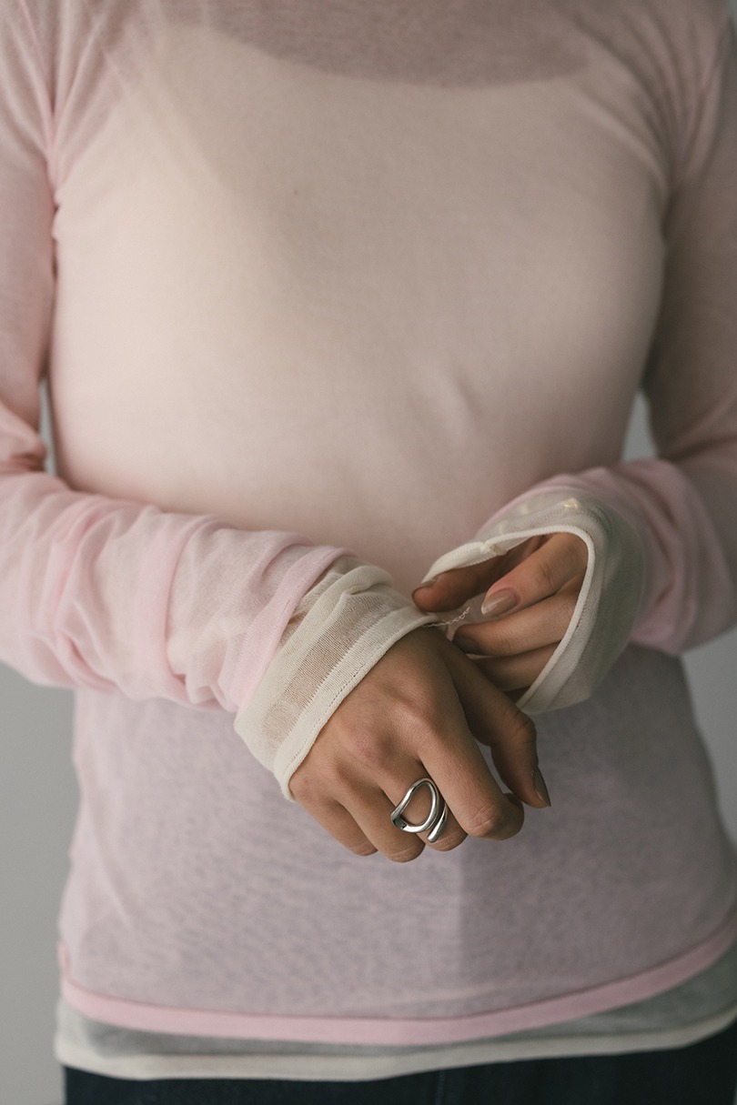 シアースキンニットトップ 詳細画像 PNK 7