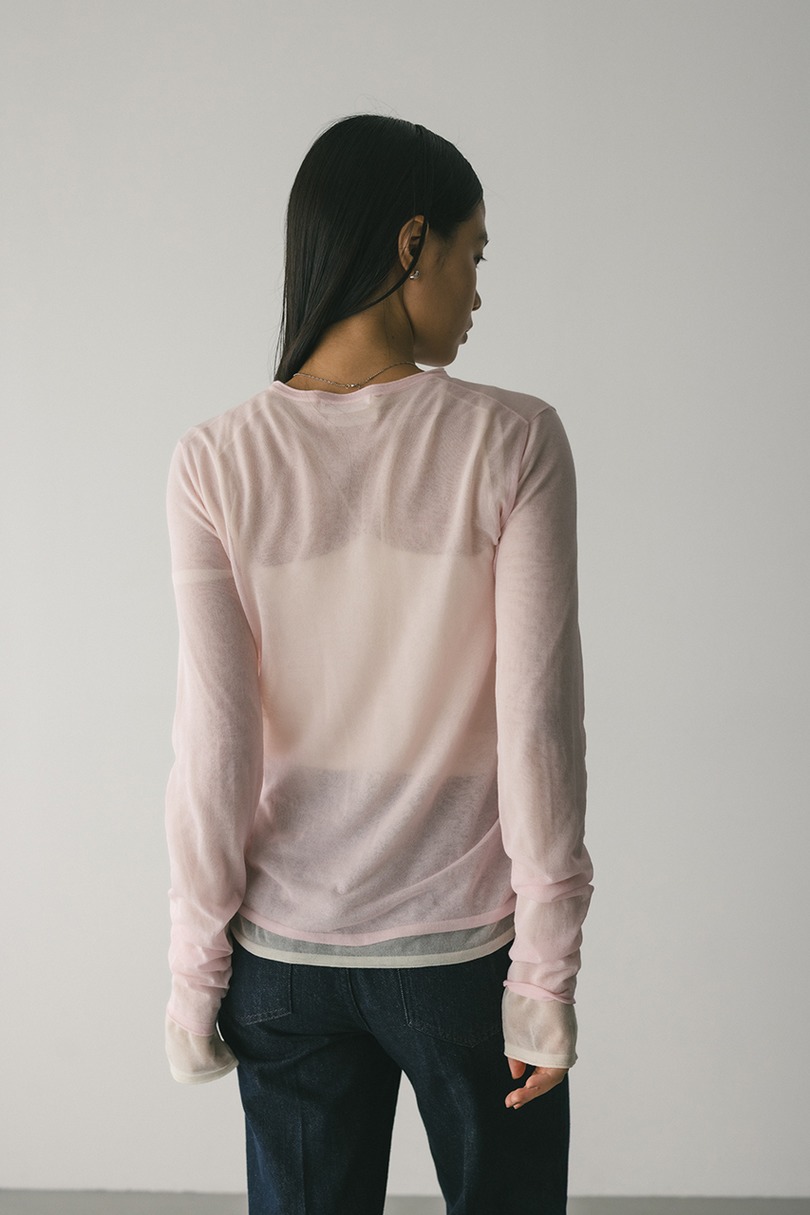 シアースキンニットトップ 詳細画像 PNK 8