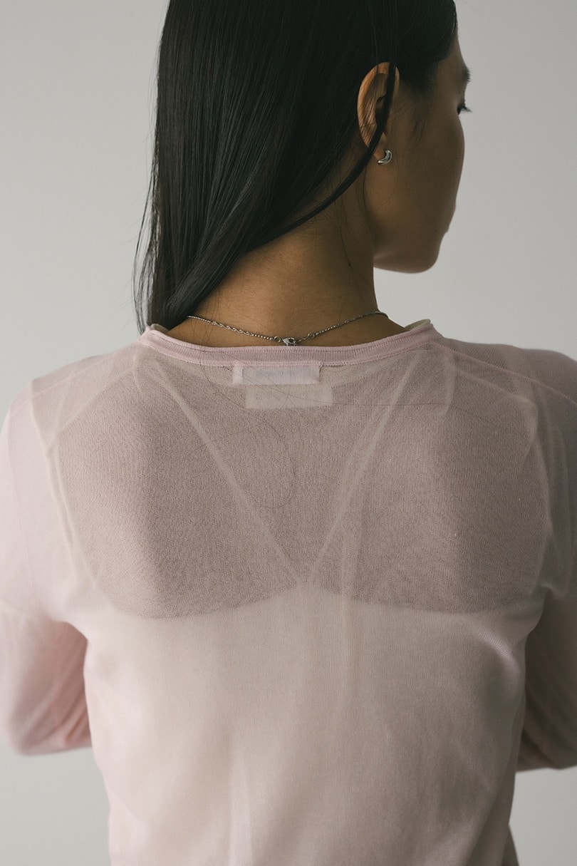 シアースキンニットトップ 詳細画像 PNK 9