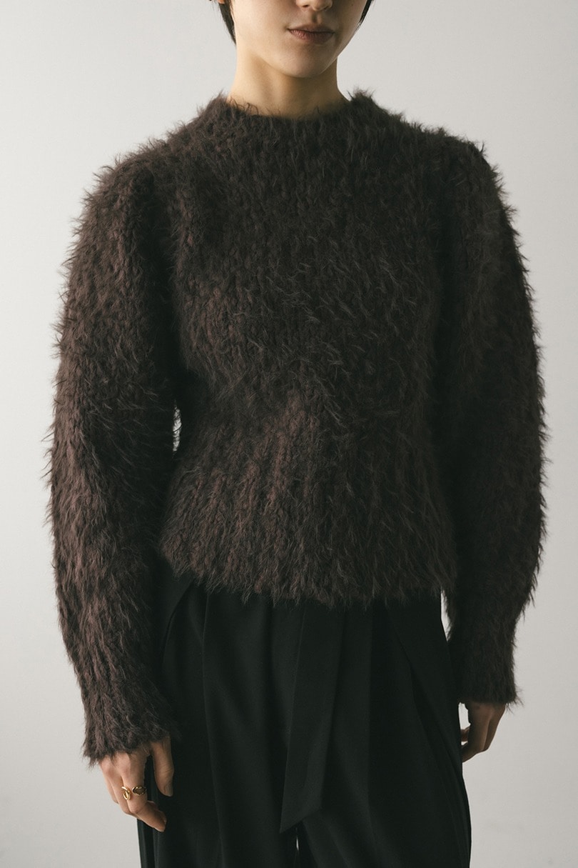 パワショルスラブシャギーニット