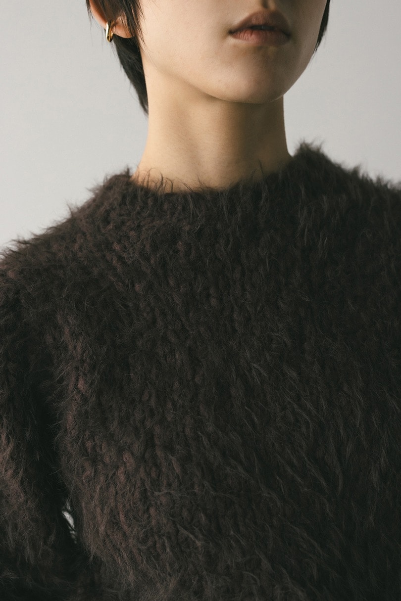 パワショルスラブシャギーニット 詳細画像 BRN 5