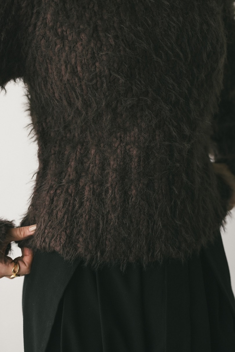 パワショルスラブシャギーニット 詳細画像 BRN 6