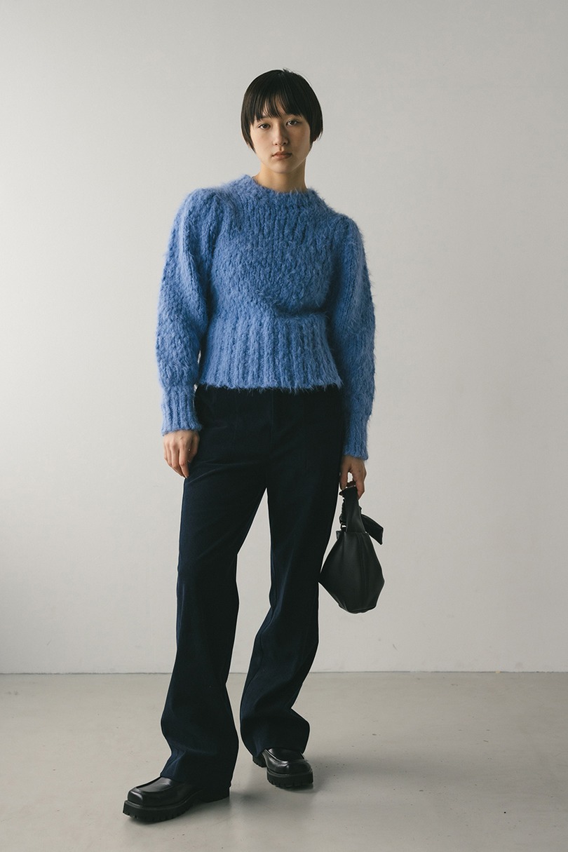 パワショルスラブシャギーニット 詳細画像 BLU 2