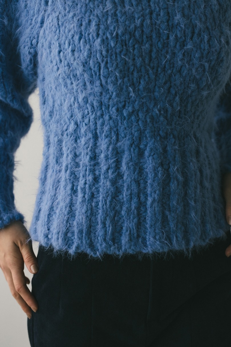 パワショルスラブシャギーニット 詳細画像 BLU 6