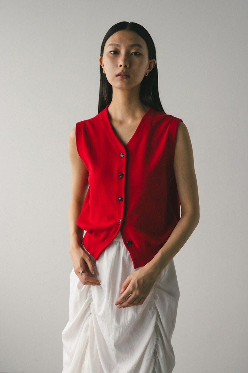 ルーズニットベスト 詳細画像 RED 6