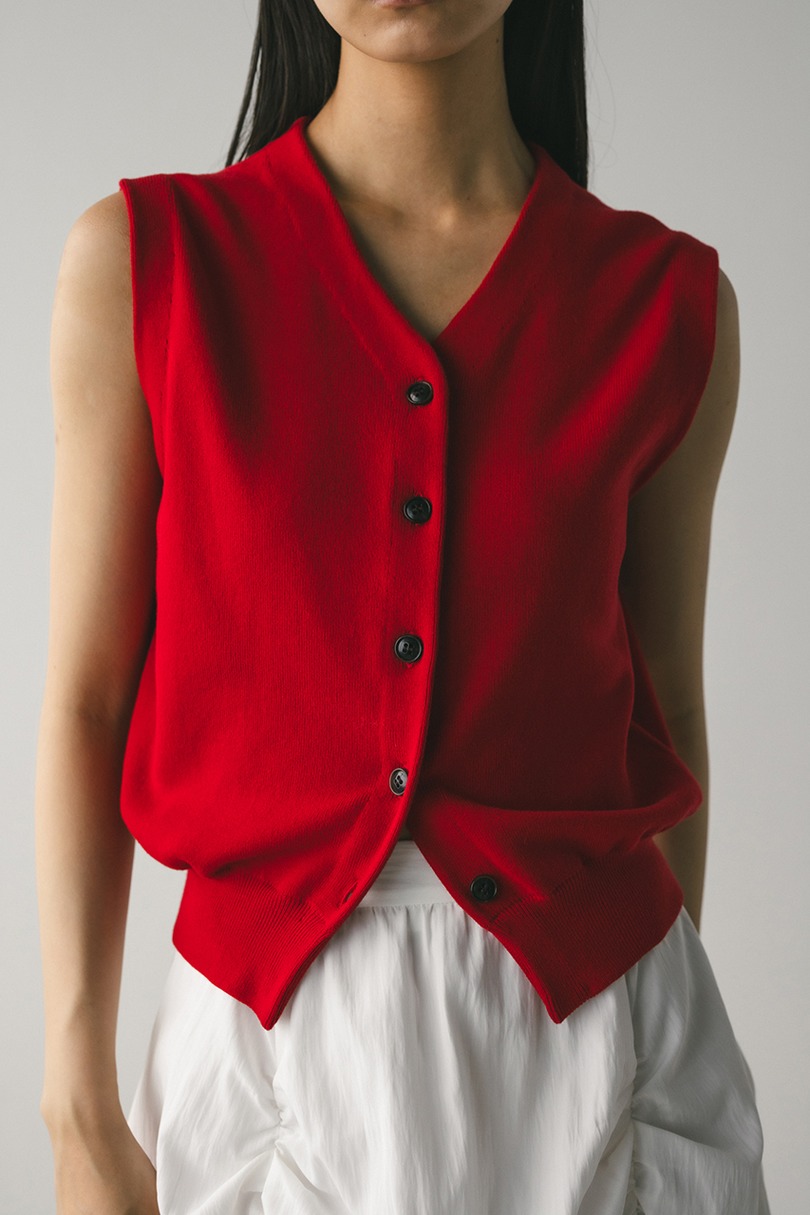 ルーズニットベスト 詳細画像 RED 8
