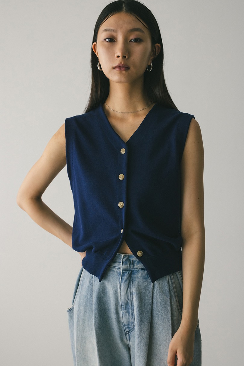 ルーズニットベスト 詳細画像 NVY 4