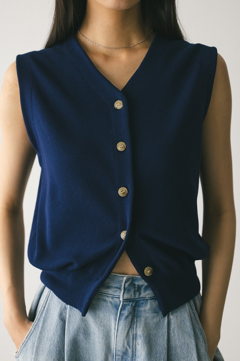 ルーズニットベスト 詳細画像 NVY 5