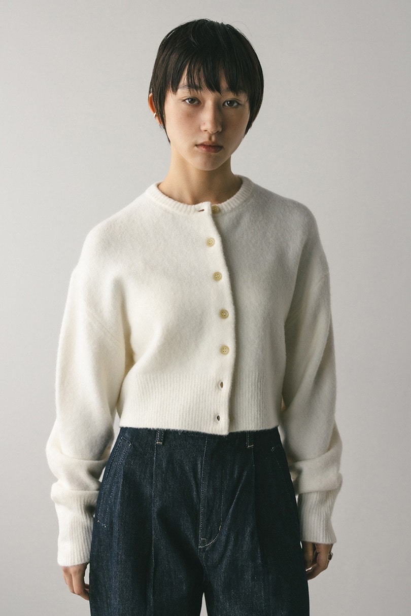 クロップドニットカーディガン
