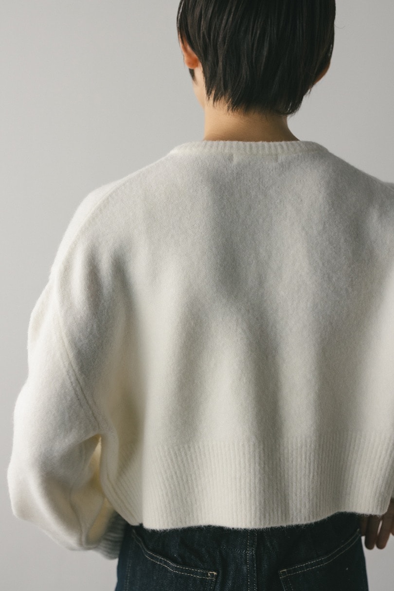 クロップドニットカーディガン 詳細画像 WHT 9
