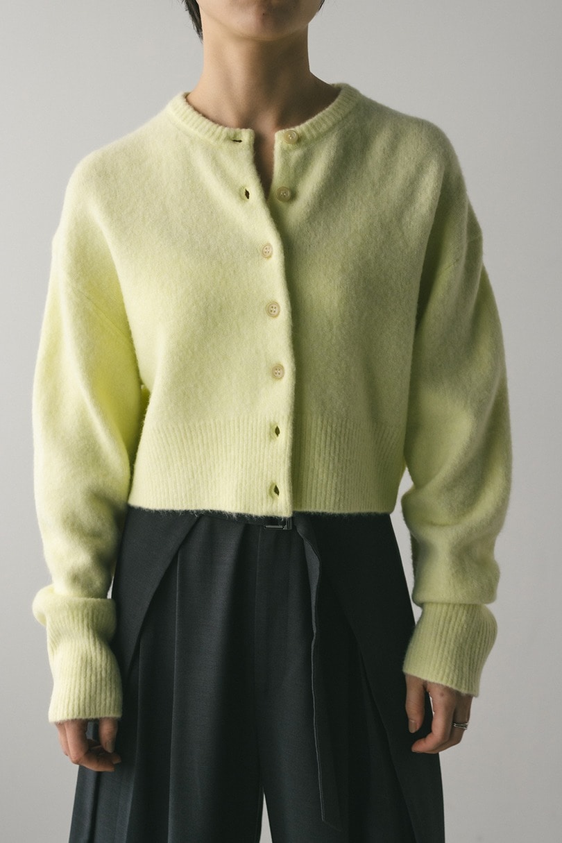 クロップドニットカーディガン 詳細画像 LIME 4