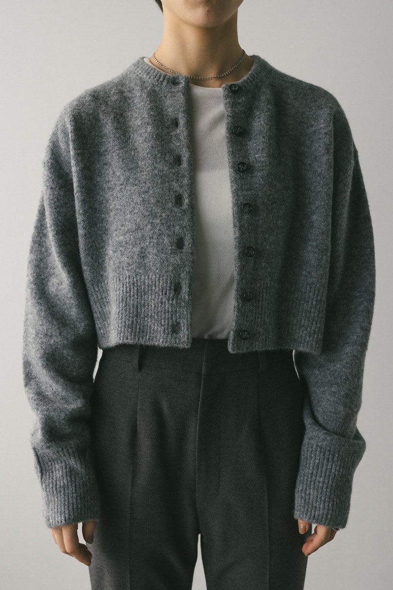 クロップドニットカーディガン 詳細画像 GRY 3