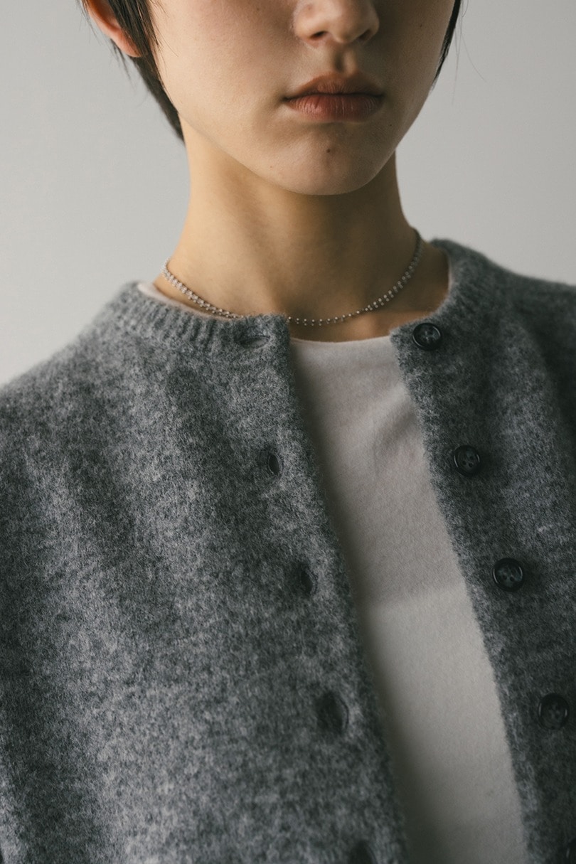 クロップドニットカーディガン 詳細画像 GRY 4