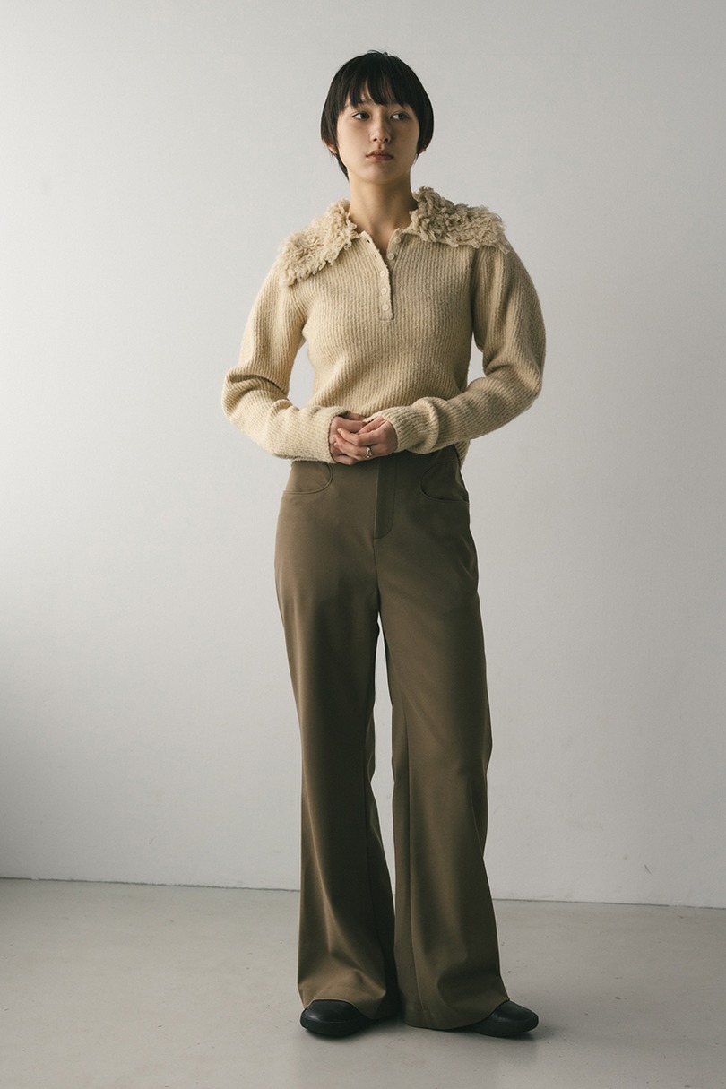 ループカラーニットトップ 詳細画像 IVOY 2