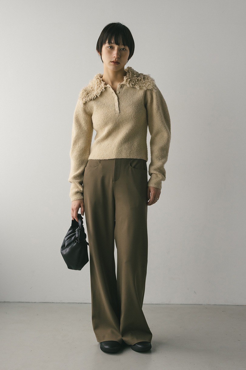 ループカラーニットトップ 詳細画像 IVOY 3