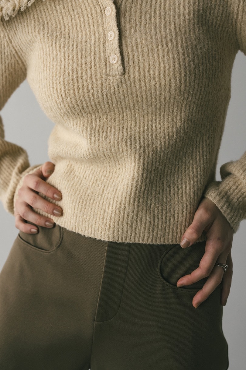 ループカラーニットトップ 詳細画像 IVOY 7