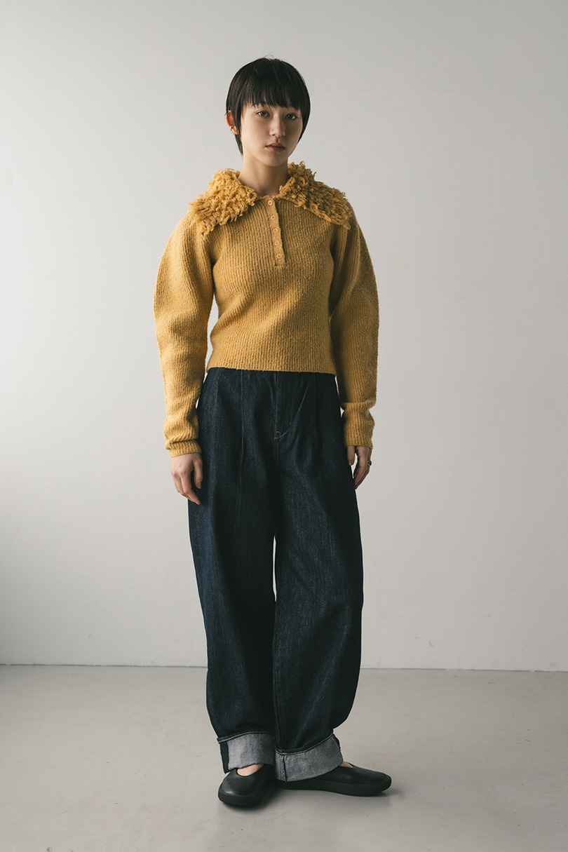 ループカラーニットトップ 詳細画像 ORG 2