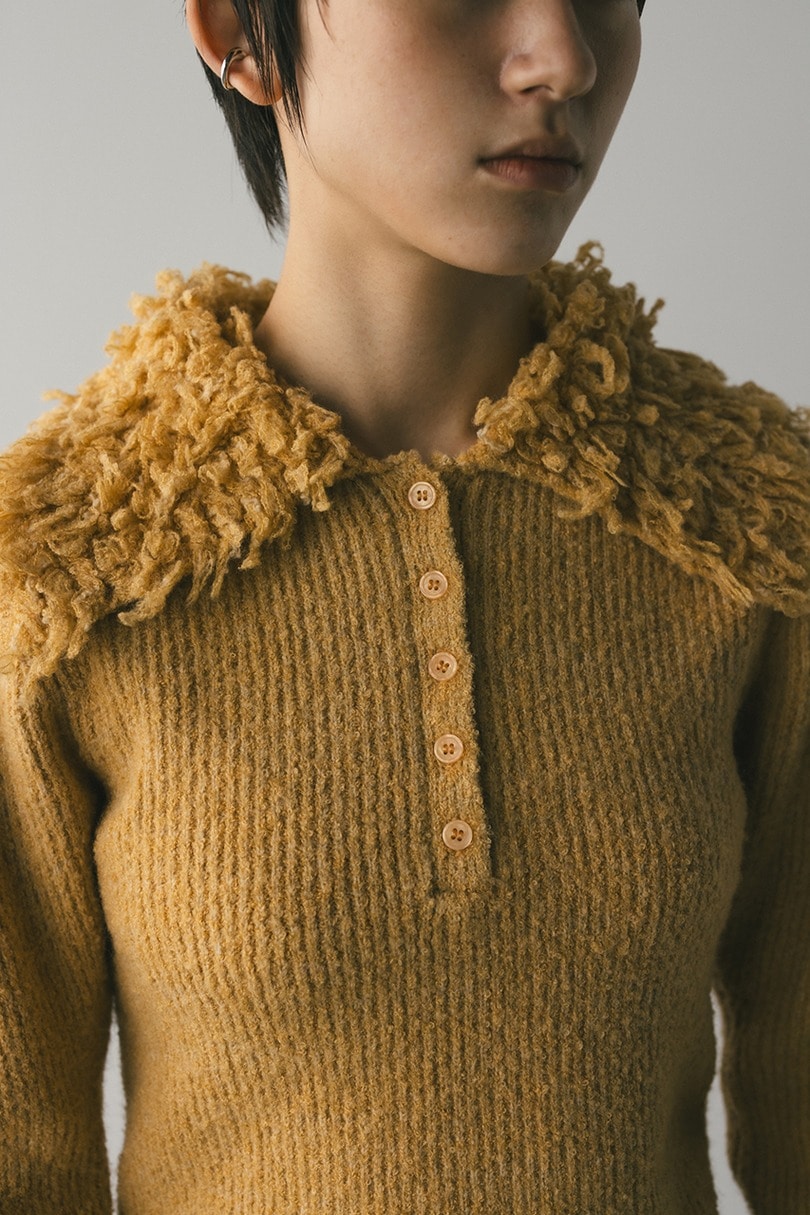 ループカラーニットトップ 詳細画像 ORG 4