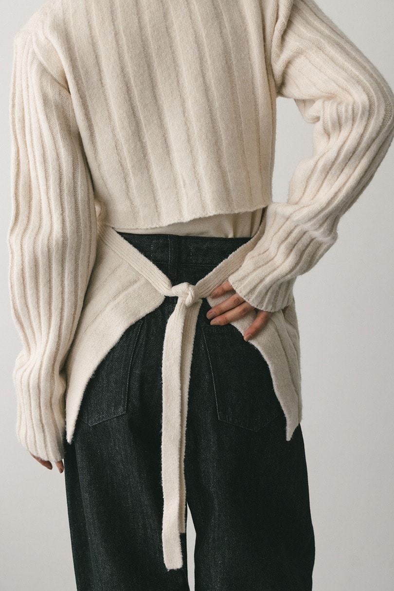 バックリボンリブニット 詳細画像 WHT 12