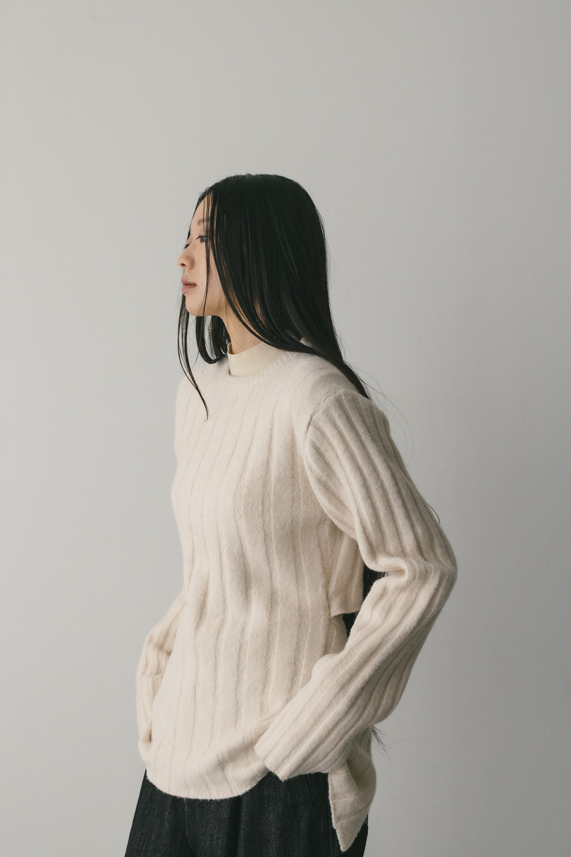 バックリボンリブニット 詳細画像 WHT 3