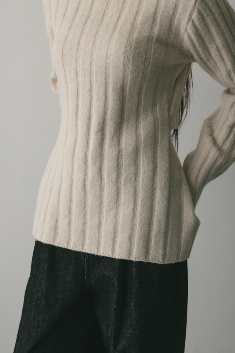 バックリボンリブニット 詳細画像 WHT 6