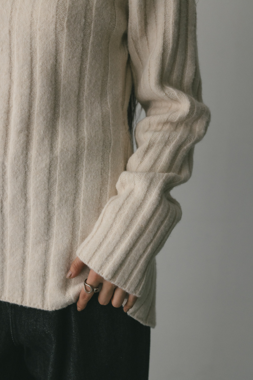 バックリボンリブニット 詳細画像 WHT 7