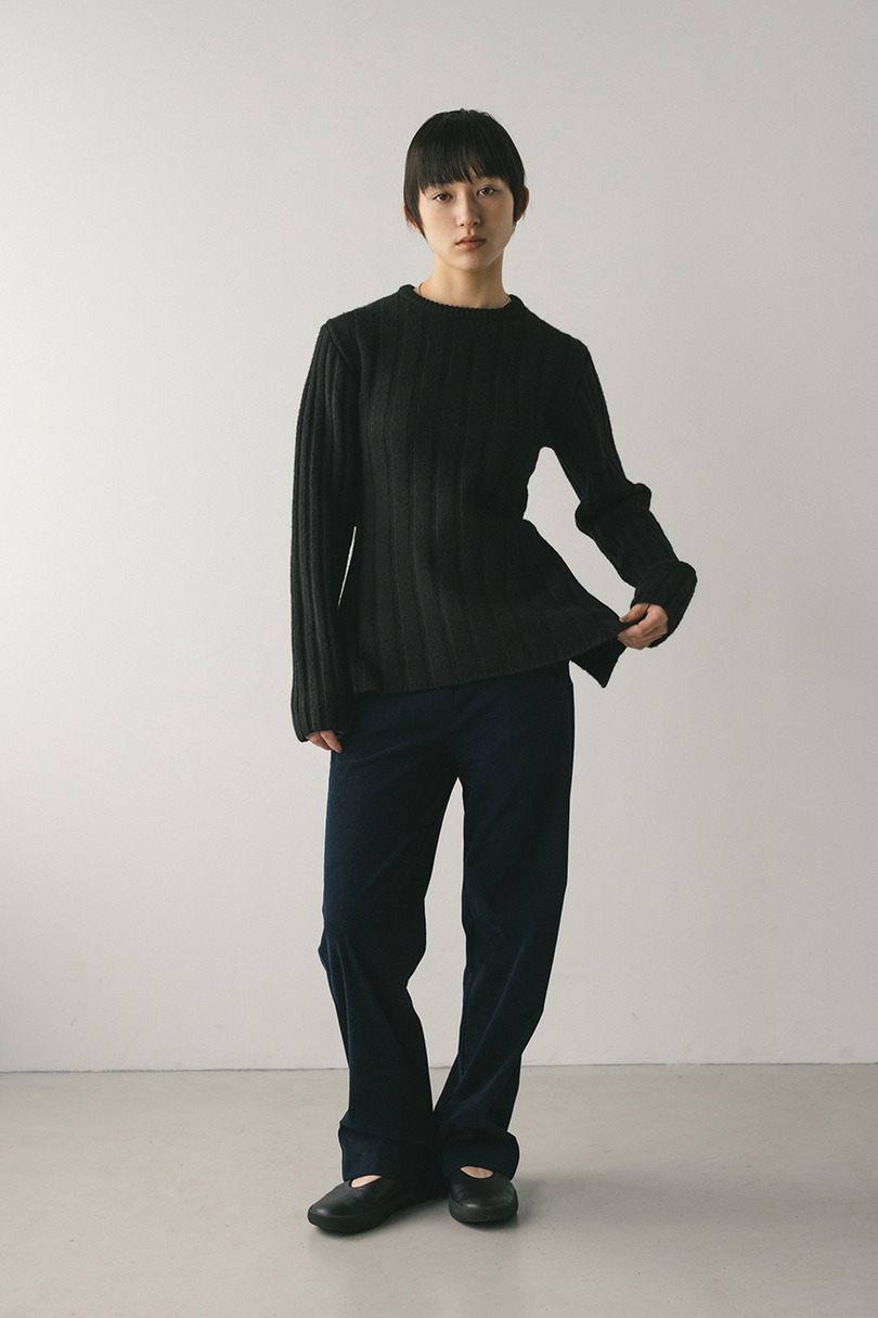 バックリボンリブニット 詳細画像 BLK 2