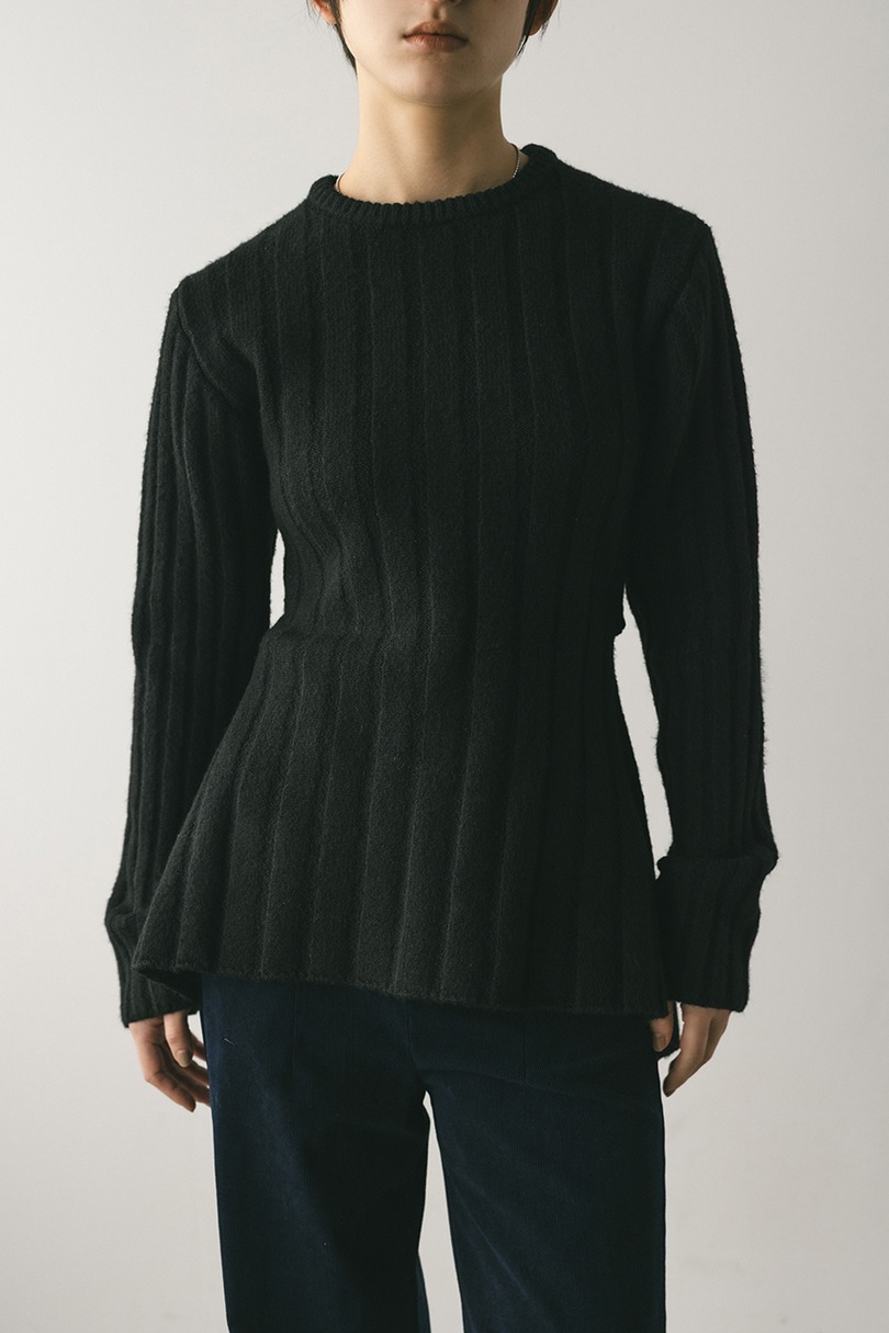 バックリボンリブニット 詳細画像 BLK 4