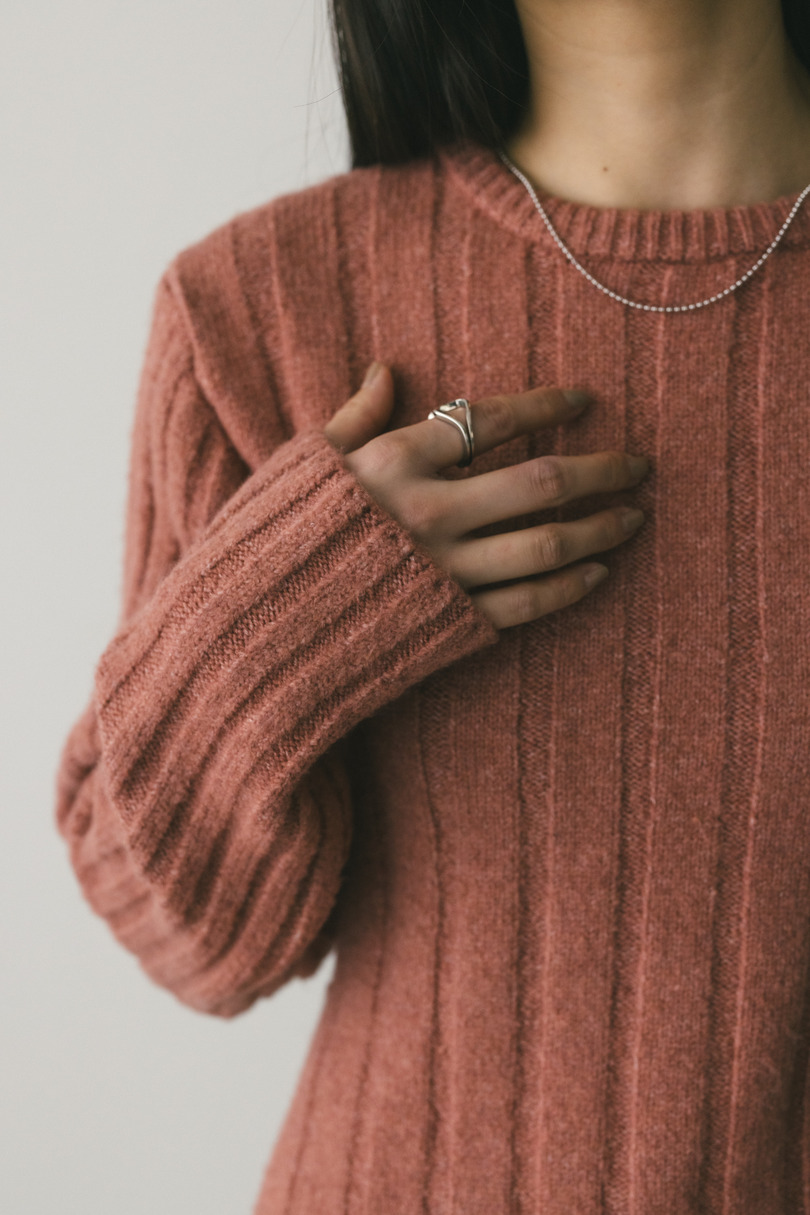 バックリボンリブニット 詳細画像 PNK 6