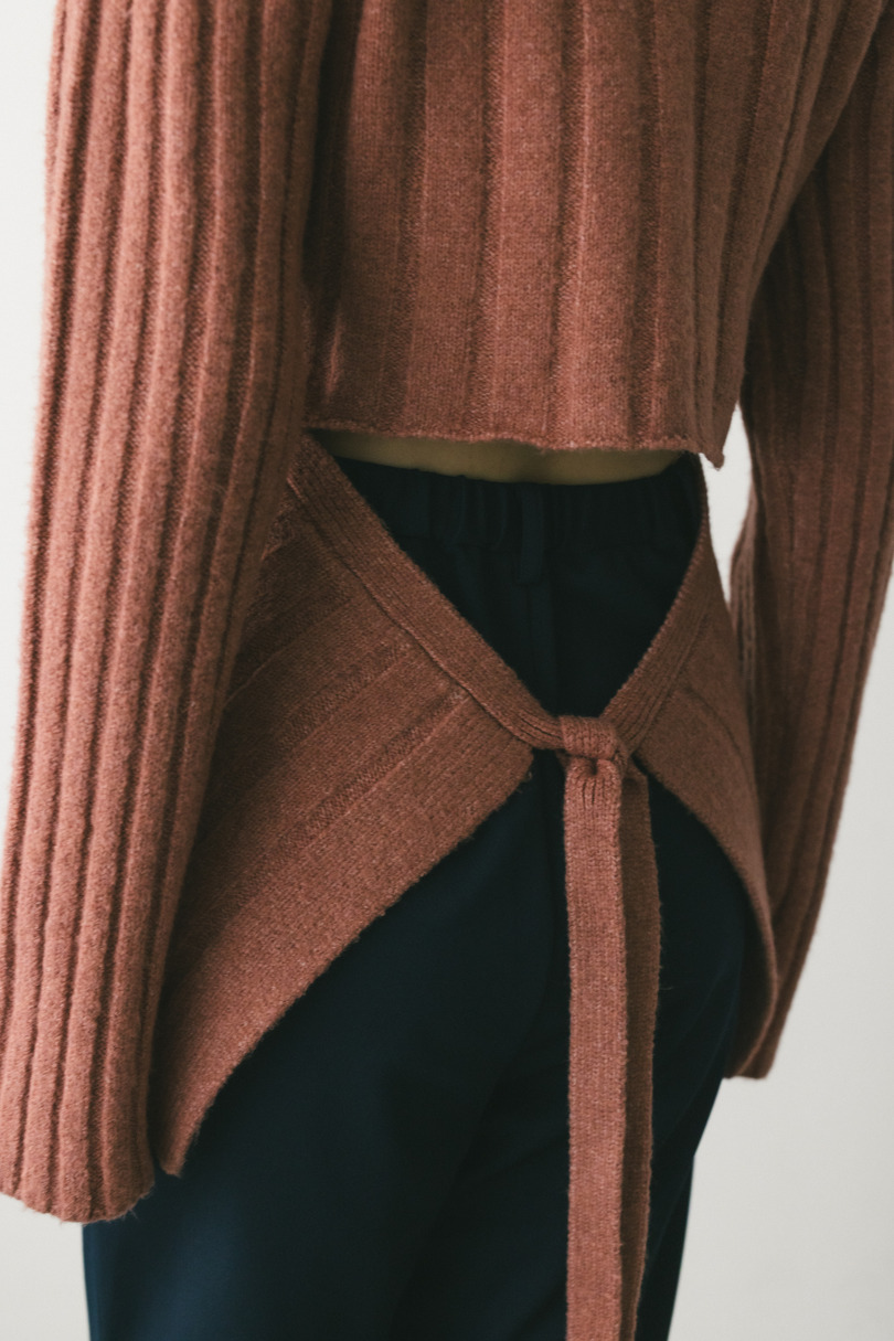 バックリボンリブニット 詳細画像 PNK 9